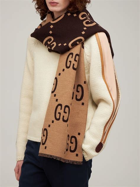 gucci jacquard scarf replica|gucci wool scarf women's.